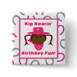 Children's African American Cowgirl Party Favor buttons
