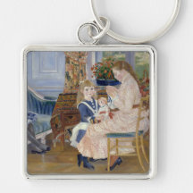 Children's Afternoon at Wargemont , Renoir Key Chain