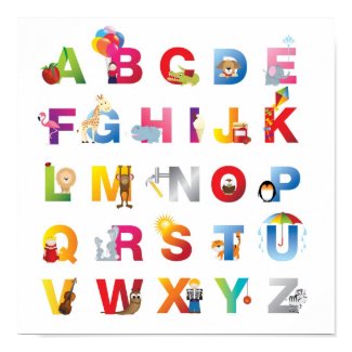 childrens alphabet poster