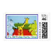 Children's Birthday Party Invitation Stamp stamp