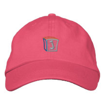 Childrens Block J Embroidered Baseball Caps