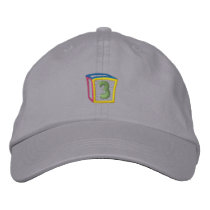 Childrens Block Puff 3 embroidered hats
