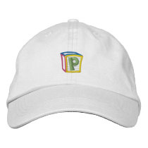 Childrens Block Puff P embroidered hats by ZazzleEmbroidery Childrens Block Puff P embroidered hats