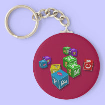 Childrens Blocks - Keychain keychains
