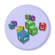 Childrens Blocks - Magnet by SuperDays Childrens Blocks - Magnet