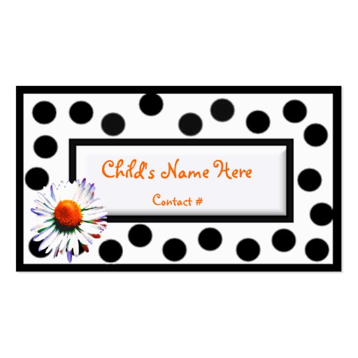 Children's Calling Card Business Card (front side)
