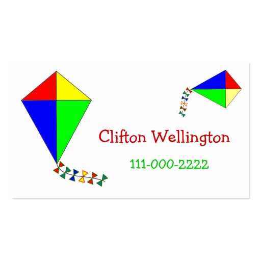 Childrens Calling Card / enclosure card Business Card Template
