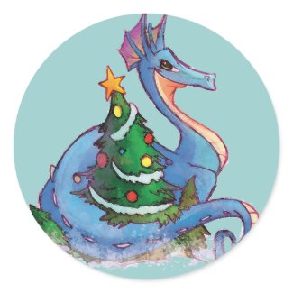 Children's Christmas Dragon Stickers sticker