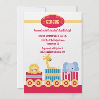 Circus Birthday Party on Children S Circus Train Birthday Party Stickers   Zazzle Co Uk