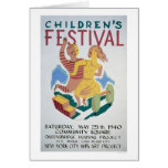 Childrens Festival NYC 1940 WPA cards
