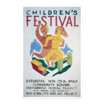 Childrens Festival NYC 1940 WPA posters by lc_wpa Childrens Festival NYC 1940 WPA posters