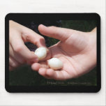Childrens Hands and Purple Martin Eggs Painting mousepads