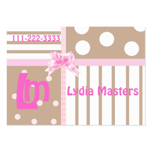 Childrens High Fashion Calling Card Business Cards