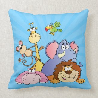 Children's Jungle Animal Pillow