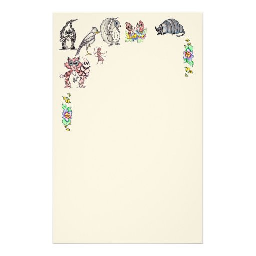 Children's Letterhead "Forest Friends" Stationery Zazzle