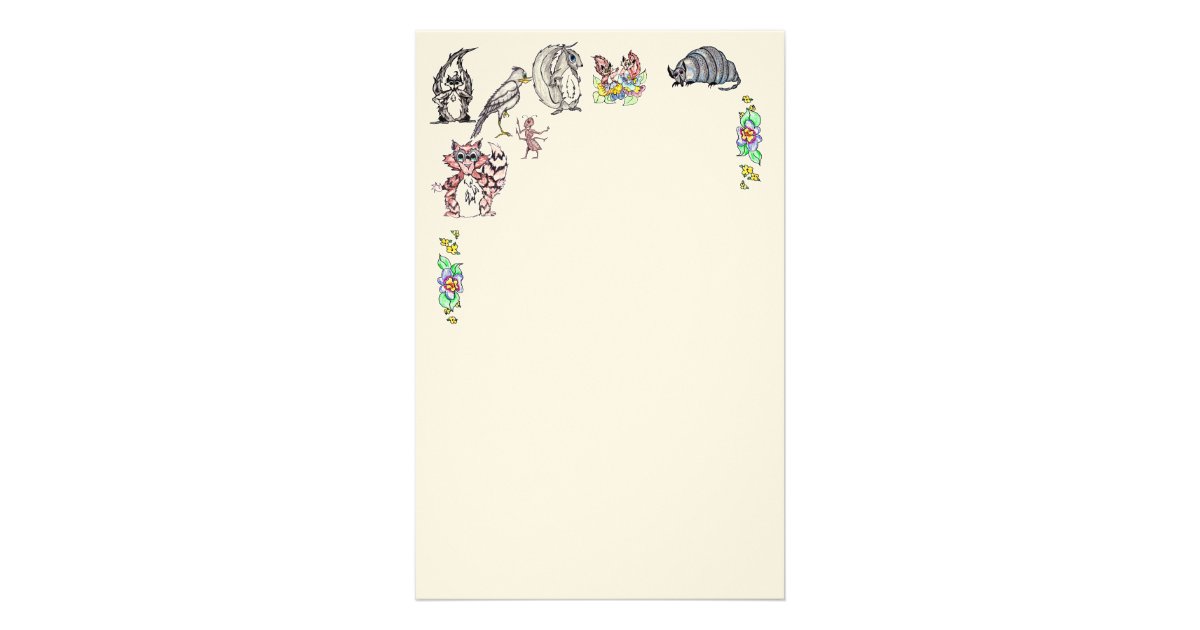 Children's Letterhead "Forest Friends" Stationery Zazzle