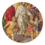 Childrens Praise march Round Stickers