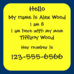 Children's safety sticker stickers