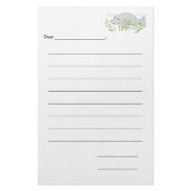Children's Stationary, Manatee stationery by pamdicar Children's Stationary, Manatee stationery
