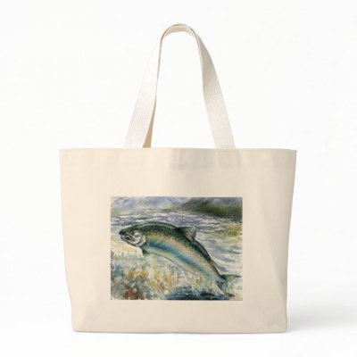 Children's Winning Artwork: salmon Tote Bag by pwuebker