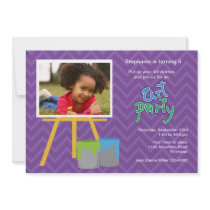 Childs Art Party Birthday Invitation