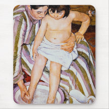 Child's Bath by Mary Cassatt mother daughter art Mouse Pads