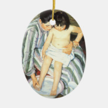 Child's Bath by Mary Cassatt Vintage Impressionism Christmas Ornament