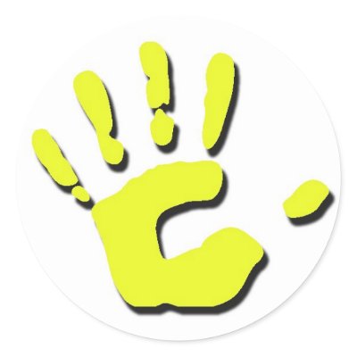 Child's Hand Print Sticker by wsellars
