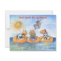 Child's Pool Party Invitation