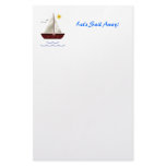Child's Sail Boat Stationery Design