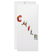 Chile Chili Peppers Customized Rack Card