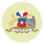 Chile Coat of Arms detail Round Stickers