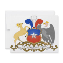 Chile coat of arms invitations