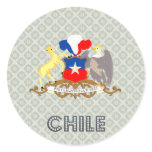 Chile Coat of Arms Round Stickers