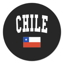 Chile College Style Round Sticker