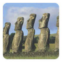 Chile, Easter Island, Rapa Nui, Ahu Akivi Sticker