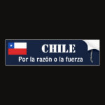 Chile Flag Map Text Bumper Sticker
