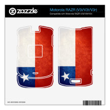 Chile Flag; Chilean Decal For Motorola RAZR