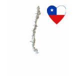 Chile Flag Heart and Map T-Shirt