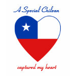 Chile Flag Heart + Text Baby Doll T-Shirt