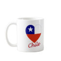 Chile Flag Heart mugs