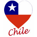 Chile Flag Heart t-shirts