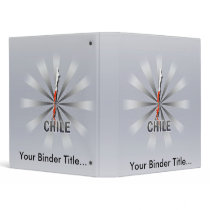 Chile Flag Map 2.0 Vinyl Binder