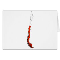 Chile flag map cards