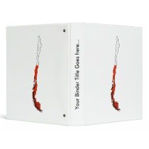 Chile Flag Map full size 3 Ring Binder