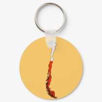 Chile flag map keychains