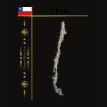 Chile Flag + Map T-Shirt by FlagAndMap Chile Flag + Map T-Shirt