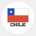 Chile Flag Round Sticker