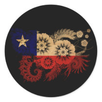 Chile Flag Round Sticker