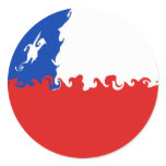 Chile Gnarly Flag Round Sticker
